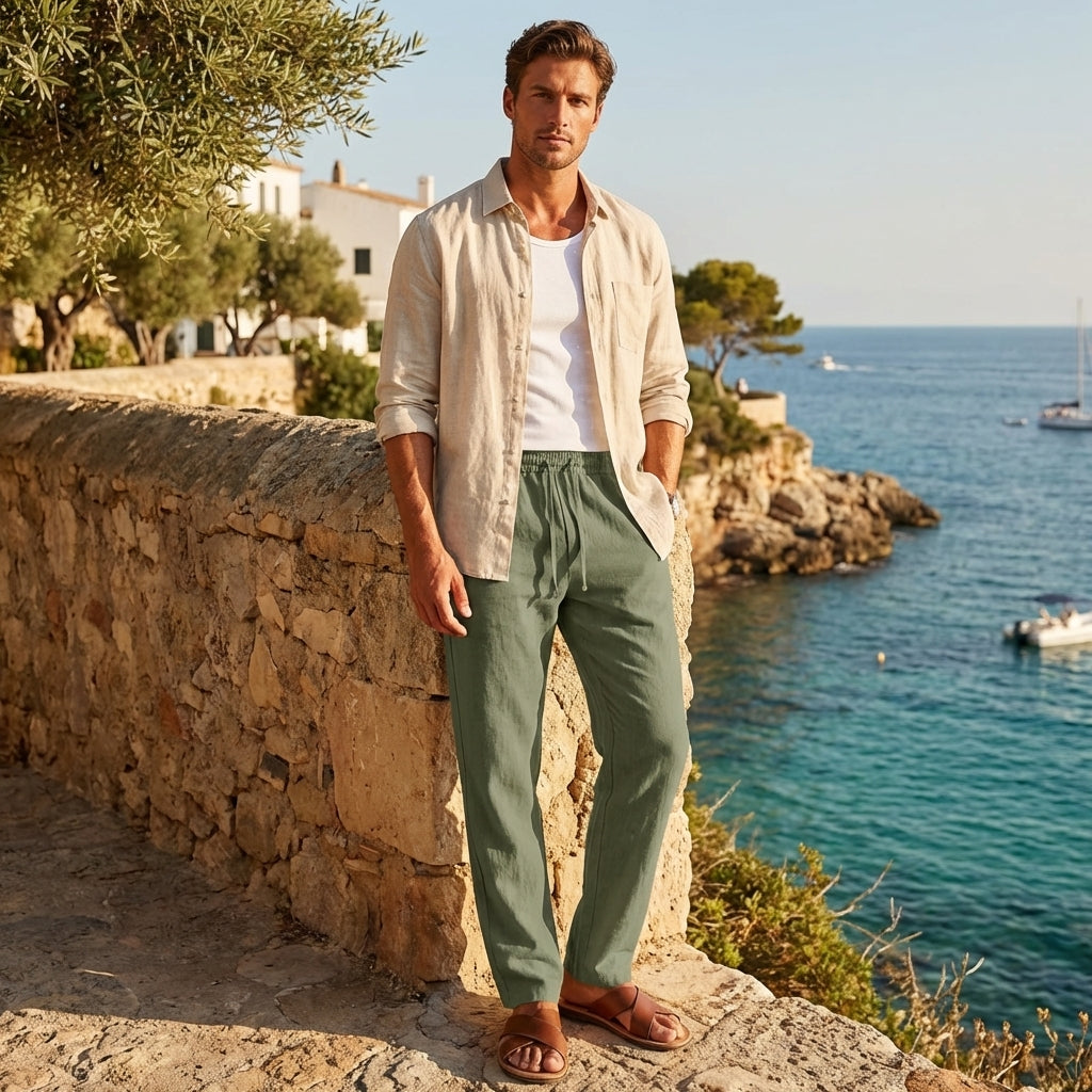BELVARO Riviera Linen Pants